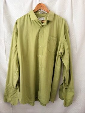 Gerard Darel Light Olive Button-Down Shirt